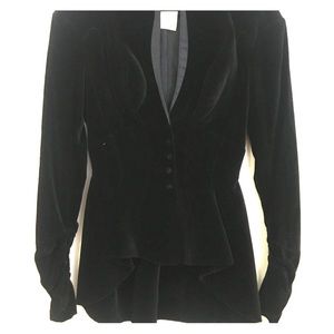 Vintage tailored French jacket w/ gathered sleeve